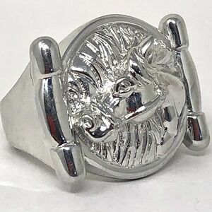 Horse Equestrian Ring Sz 7 Band‎ Aluminum Arthur Court Signed Jewelry